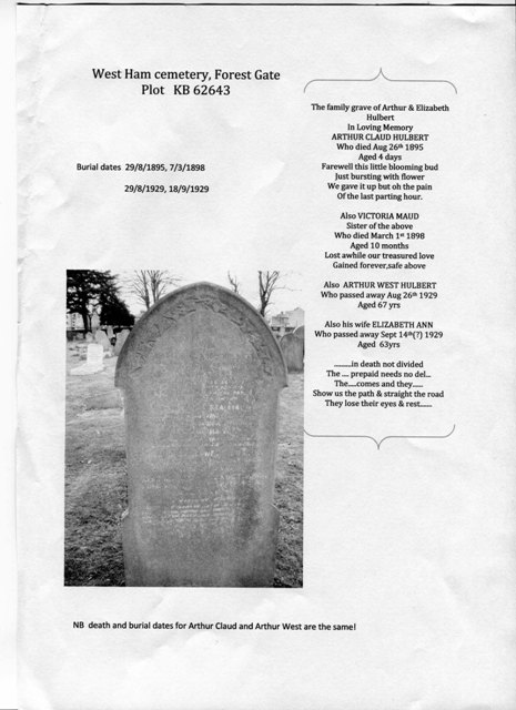 Hulbert gravestone